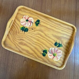 Floral Wooden Serving Tray